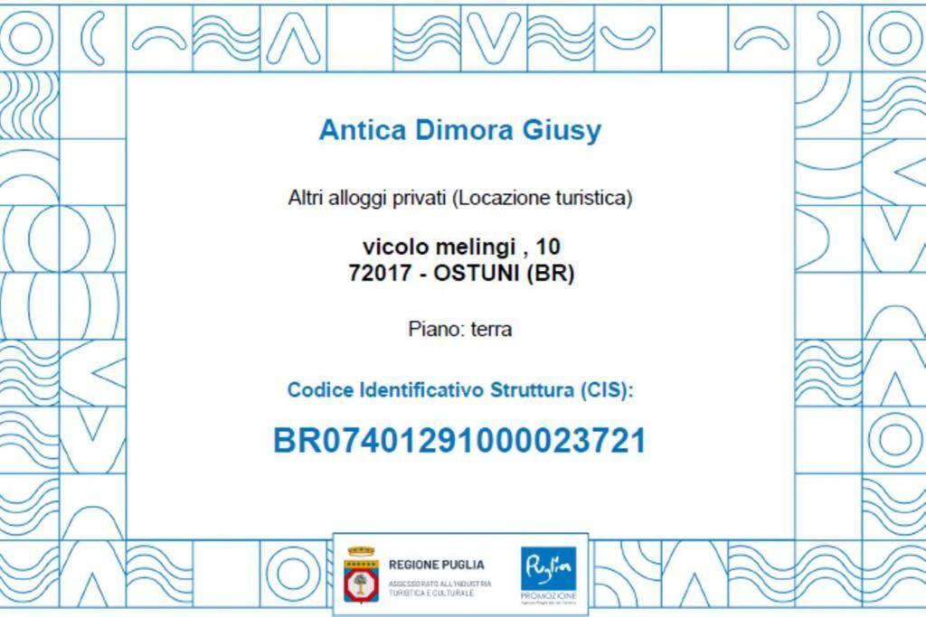 הוילה אוסטוני Antica Dimora Giusy מראה חיצוני תמונה